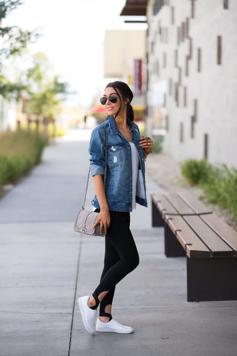 What I Wore: Sweater Dress + Denim Jacket