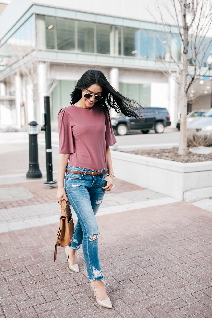 Rose Blouse and Jeans - Brittany Maddux