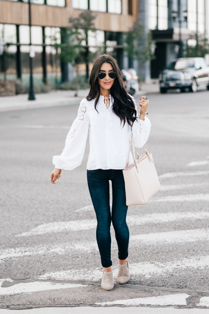 White Eyelet Top - Brittany Maddux